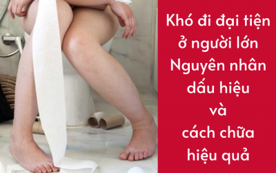 Khó đi đại tiện ở người lớn – Nguyên nhân, dấu hiệu và cách chữa hiệu quả